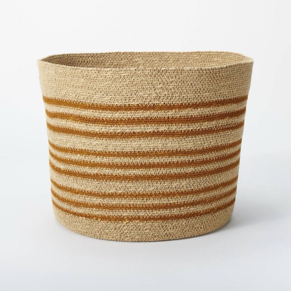 Threshold Studio McGee Small Soft Striped Storage Basket Neutral Decor